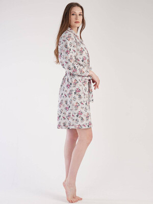 Купить Хлопковый халат с длинным рукавом VIENETTA 3031000099 в Украина в Lingerie.ua - Одяг для дому та відпочинку, Фото 3