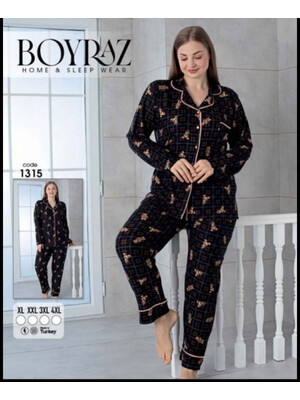 Купить К-т плюс кашемір L BOYRAZ 1309 1315 1318 1320 класична на гудзиках в Украина в Lingerie.ua - Одяг для дому та відпочинку, Фото 2