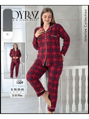 Купить К-т плюс кашемір L BOYRAZ 1309 1315 1318 1320 класична на гудзиках в Украина в Lingerie.ua - Одяг для дому та відпочинку, Фото 3