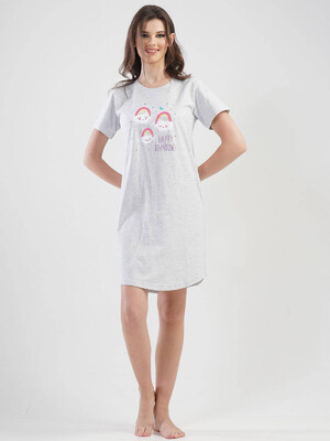 Купить Хлопковая ночная сорочка с коротким рукавом VIENETTA 1121360000 в Украина в Lingerie.ua - Одяг для дому та відпочинку, Фото 1