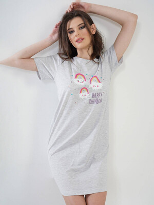 Купить Хлопковая ночная сорочка с коротким рукавом VIENETTA 1121360000 в Украина в Lingerie.ua - Одяг для дому та відпочинку, Фото 3