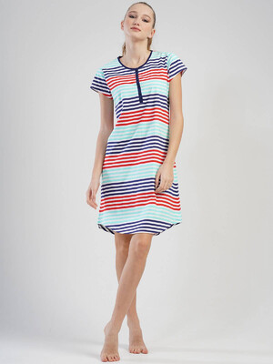 Купить Хлопковая туника с коротким рукавом VIENETTA 1101050689 в Украина в Lingerie.ua - Одяг для дому та відпочинку, Фото 1