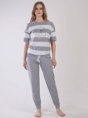 Купить Хлопковый комплект с брюками VIENETTA 3090160000 в Украина в Lingerie.ua - Одяг для дому та відпочинку, Видео