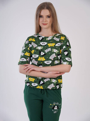 Купить Хлопковый комплект с капри VIENETTA 3090236205 в Украина в Lingerie.ua - Одяг для дому та відпочинку, Фото 2