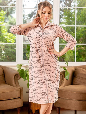 Купить Велюровый женский халат на молнии COCOON 22-1415 в Украина в Lingerie.ua - Одяг для дому та відпочинку, Фото 3