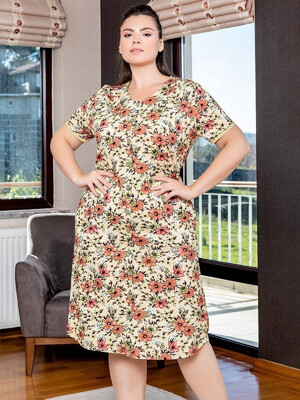 Купить Летний халат большого размера на пуговицах COCOON J4-4110 в Украина в Lingerie.ua - Одяг для дому та відпочинку, Фото 3