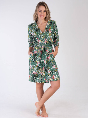 Купить Хлопковый женский халат на запах VIENETTA 3100407930 в Украина в Lingerie.ua - Одяг для дому та відпочинку, Видео