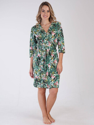 Купить Хлопковый женский халат на запах VIENETTA 3100407930 в Украина в Lingerie.ua - Одяг для дому та відпочинку, Фото 4