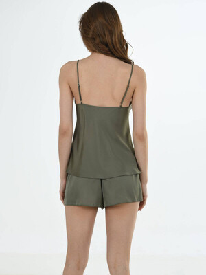 Купить Шелковый комплект из майки и шорт с кружевом VIENETTA 1611985073 в Украина в Lingerie.ua - Одяг для дому та відпочинку, Фото 8