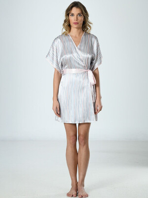 Купить Шовковий халат кімоно короткий VIENETTA SATEEN 1608874982 в Украина