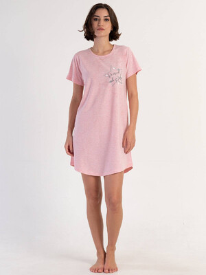 Купить Хлопковая туника с коротким рукавом VIENETTA 3120140000 в Украина в Lingerie.ua - Одяг для дому та відпочинку, Фото 3