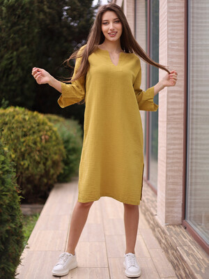 Купить Муслиновая туника миди с разрезами SoftShow 001 в Украина в Lingerie.ua - Одяг для дому та відпочинку, Фото 6