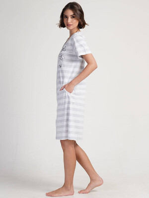 Купить Хлопковый халат на молнии с коротким рукавом VIENETTA 3120390000 в Украина в Lingerie.ua - Одяг для дому та відпочинку, Фото 3