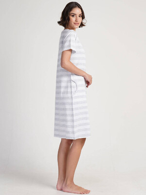 Купить Хлопковый халат на молнии с коротким рукавом VIENETTA 3120390000 в Украина в Lingerie.ua - Одяг для дому та відпочинку, Фото 6