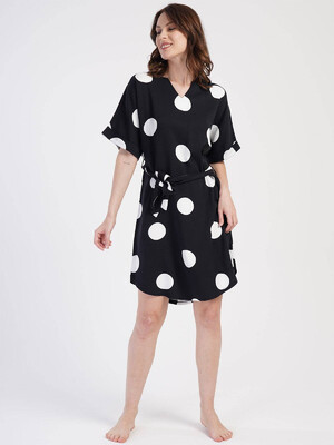 Купить Туника из штапеля в крупный горох VIENETTA 3114536884 в Украина в Lingerie.ua - Одяг для дому та відпочинку, Фото 3