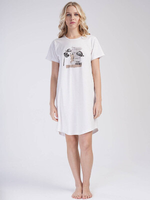 Купить Хлопковая туника с коротким рукавом VIENETTA 3120670000 в Украина в Lingerie.ua - Одяг для дому та відпочинку, Видео