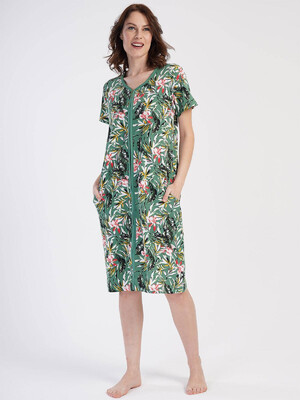 Купить Хлопковый халат на молнии с карманами VIENETTA 4010027930 в Украина в Lingerie.ua - Одяг для дому та відпочинку, Фото 2