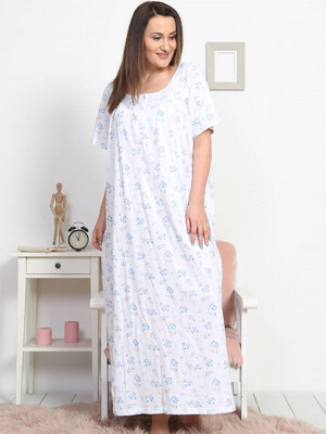 Купить Длинная ночная сорочка с коротким рукавом VIENETTA 1605240205 в Украина в Lingerie.ua - Одяг для дому та відпочинку, Фото 5