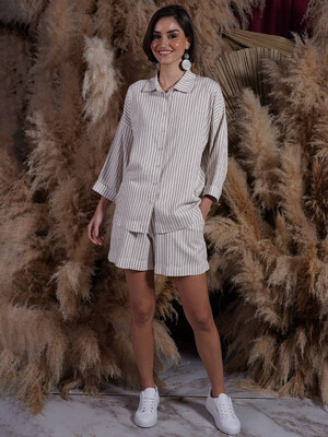 Купить Летний костюм с рубашкой и шортами VIENETTA PLUS 3114430035 в Украина в Lingerie.ua - Одяг для дому та відпочинку, Фото 7