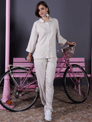 Купить Штапельный костюм с рубашкой и брюками VIENETTA PLUS 3114500035 в Украина в Lingerie.ua - Одяг для дому та відпочинку, Фото 3