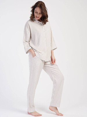 Купить Штапельный костюм с рубашкой и брюками VIENETTA PLUS 3114500035 в Украина в Lingerie.ua - Одяг для дому та відпочинку, Фото 4