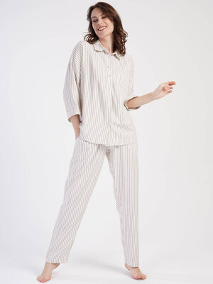 Купить Штапельный костюм с рубашкой и брюками VIENETTA PLUS 3114500035 в Украина в Lingerie.ua - Одяг для дому та відпочинку, Фото 5