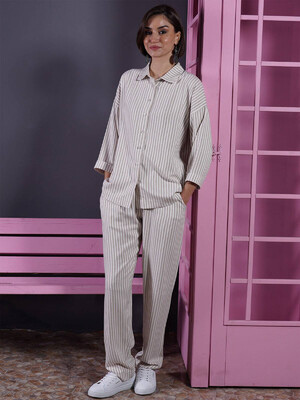 Купить Штапельный костюм с рубашкой и брюками VIENETTA PLUS 3114500035 в Украина в Lingerie.ua - Одяг для дому та відпочинку, Фото 10