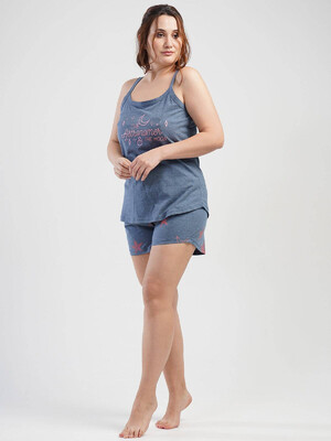 Купить Хлопковый комплект женский из майки и шорт VIENETTA 1100241201 в Украина в Lingerie.ua - Одяг для дому та відпочинку, Фото 5