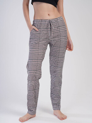 Купить Хлопковые женские брюки в клетку VIENETTA 4010224808 в Украина в Lingerie.ua - Одяг для дому та відпочинку, Фото 1