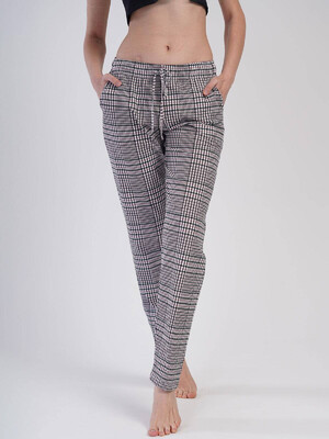 Купить Хлопковые женские брюки в клетку VIENETTA 4010224808 в Украина в Lingerie.ua - Одяг для дому та відпочинку, Фото 2