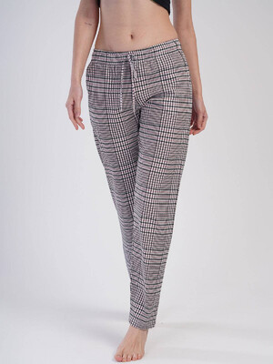 Купить Хлопковые женские брюки в клетку VIENETTA 4010224808 в Украина в Lingerie.ua - Одяг для дому та відпочинку, Фото 3