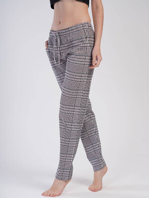 Купить Хлопковые женские брюки в клетку VIENETTA 4010224808 в Украина в Lingerie.ua - Одяг для дому та відпочинку, Фото 4