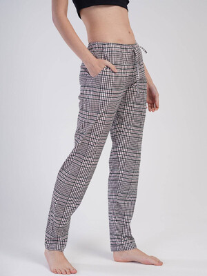 Купить Хлопковые женские брюки в клетку VIENETTA 4010224808 в Украина в Lingerie.ua - Одяг для дому та відпочинку, Фото 5