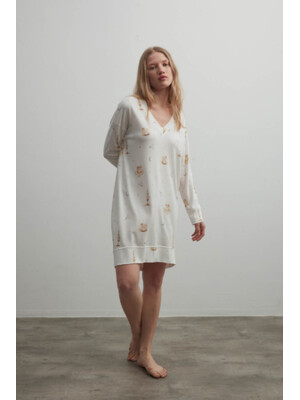 Купить Хлопковая домашняя туника с длинным рукавом HAYS 40202 в Украина в Lingerie.ua - Одяг для дому та відпочинку, Фото 1