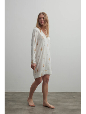 Купить Хлопковая домашняя туника с длинным рукавом HAYS 40202 в Украина в Lingerie.ua - Одяг для дому та відпочинку, Фото 3