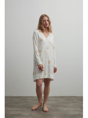 Купить Хлопковая домашняя туника с длинным рукавом HAYS 40202 в Украина в Lingerie.ua - Одяг для дому та відпочинку, Фото 4