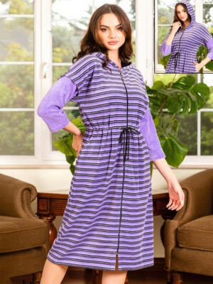 Купить Велюровый халат на молнии COCOON O22-1261 в Украина в Lingerie.ua - Одяг для дому та відпочинку, Фото 2