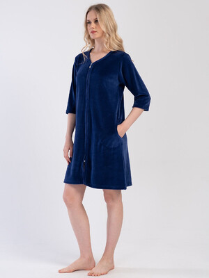 Купить Велюровый женский халат на молнии VIENETTA 4031090000 в Украина