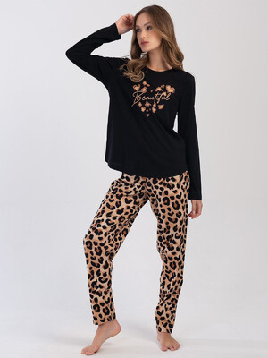 Купить Хлопковый домашний комплект с леопардовым принтом VIENETTA 4033164962 в Украина