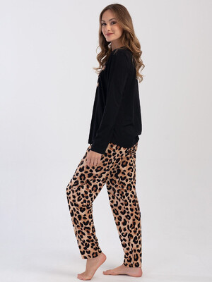 Купить Хлопковый домашний комплект с леопардовым принтом VIENETTA 4033164962 в Украина в Lingerie.ua - Одяг для дому та відпочинку, Фото 3