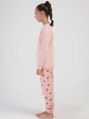 Купить Хлопковый домашний костюм с длинным рукавом VIENETTA PINK 4040355109 в Украина в Lingerie.ua - Одяг для дому та відпочинку, Фото 2