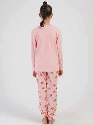 Купить Хлопковый домашний костюм с длинным рукавом VIENETTA PINK 4040355109 в Украина в Lingerie.ua - Одяг для дому та відпочинку, Фото 3