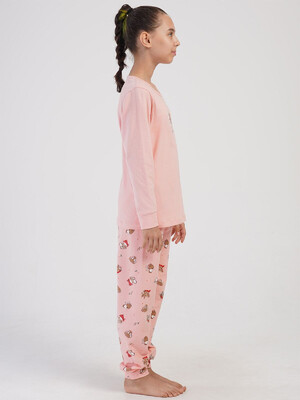 Купить Хлопковый домашний костюм с длинным рукавом VIENETTA PINK 4040355109 в Украина в Lingerie.ua - Одяг для дому та відпочинку, Фото 5