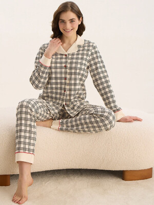 Купить Хлопковая классическая пижама SEVIM 16089 в Украина в Lingerie.ua - Одяг для дому та відпочинку, Фото 2