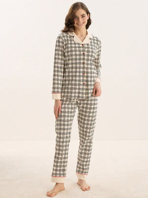 Купить Хлопковая классическая пижама SEVIM 16089 в Украина в Lingerie.ua - Одяг для дому та відпочинку, Фото 4