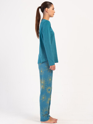 Купить Трикотажный домашний женский комплект с брюками VIENETTA 4033652329 в Украина в Lingerie.ua - Одяг для дому та відпочинку, Фото 2