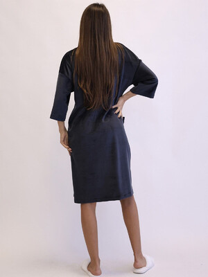 Купить Велюровий теплий жіночий халат на блискавці LINGERIE 170652 Trapeze в Украина в Lingerie.ua - Одяг для дому та відпочинку, Фото 2