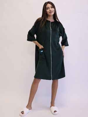 Купить Велюровий теплий жіночий халат на блискавці LINGERIE 170652 Trapeze в Украина в Lingerie.ua - Одяг для дому та відпочинку, Фото 4