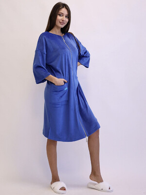 Купить Велюровий теплий жіночий халат на блискавці LINGERIE 170652 Trapeze в Украина в Lingerie.ua - Одяг для дому та відпочинку, Фото 8