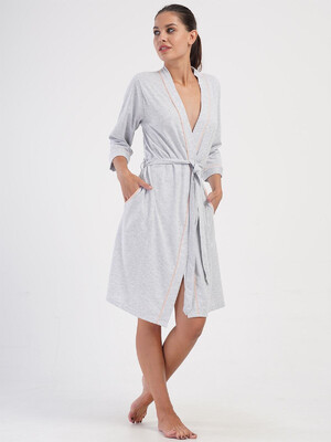 Купить Хлопковый домашний халат женский VIENETTA 4053590000 в Украина в Lingerie.ua - Одяг для дому та відпочинку, Фото 4